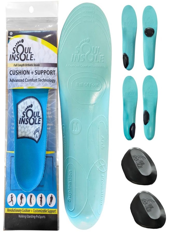 Soul Insole نعل داخلي تقويمي قابل للتخصيص من سول إنسول (صغير) - نعال داخلية ناعمة لعلاج التهاب اللفافة الأخمصية، والانقلاب الداخلي للقدم، والانقلاب الخارجي للقدم، وآلام الكعب، وآلام مشط القدم، ودعم قوس القدم للجري والمشي والتنزه والعمل - Image 1