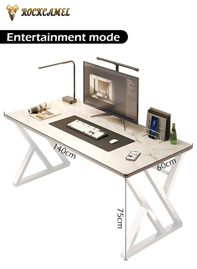 ROCKCAMEL 140cm Gaming Desk,Gaming Table,Computer Desk,Home Office Desk,Ergonomic PC Desktop,1.5cm Thickened Panels And Sturdy Steel Frame,Ideal For Study And Gamers(140x60x75cm)140cm Gaming Desk,Gaming Table,Computer Desk,Home Office Desk,Ergonomic PC Desktop,1.5cm Thickened Panels And Sturdy Steel Frame,Ideal For Study And Gamers(140x60x75cm) - Image 4