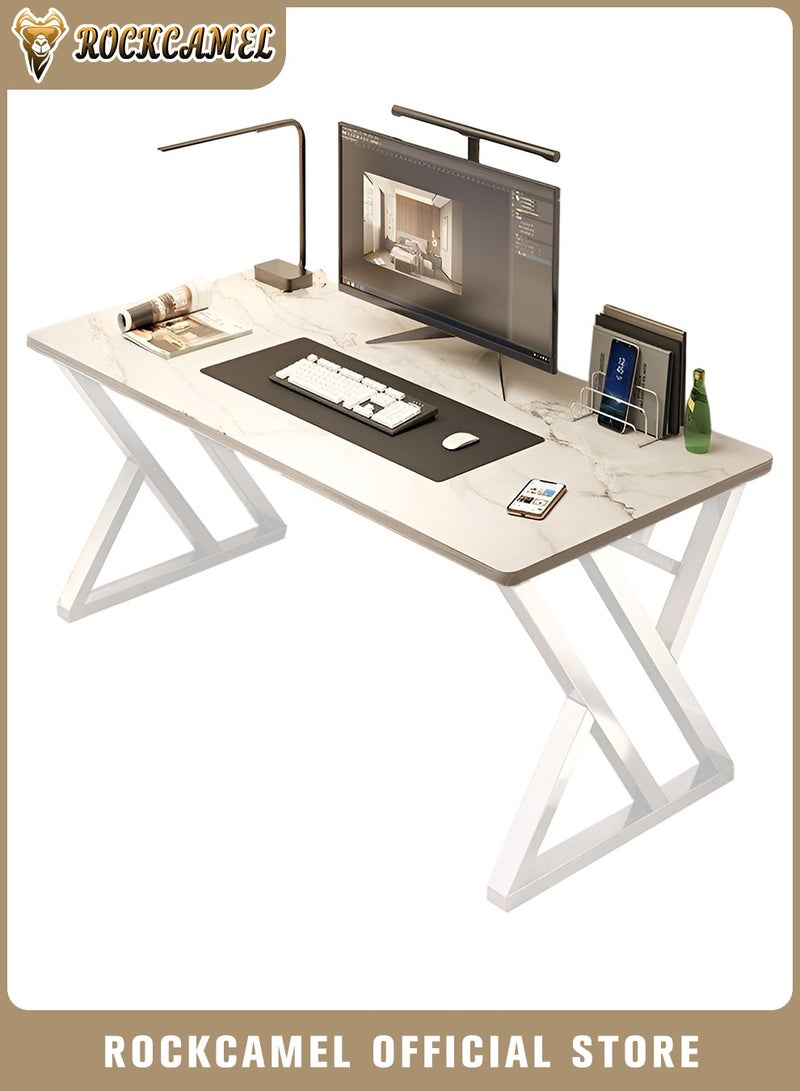 ROCKCAMEL 140cm Gaming Desk,Gaming Table,Computer Desk,Home Office Desk,Ergonomic PC Desktop,1.5cm Thickened Panels And Sturdy Steel Frame,Ideal For Study And Gamers(140x60x75cm)140cm Gaming Desk,Gaming Table,Computer Desk,Home Office Desk,Ergonomic PC Desktop,1.5cm Thickened Panels And Sturdy Steel Frame,Ideal For Study And Gamers(140x60x75cm) - Image 1