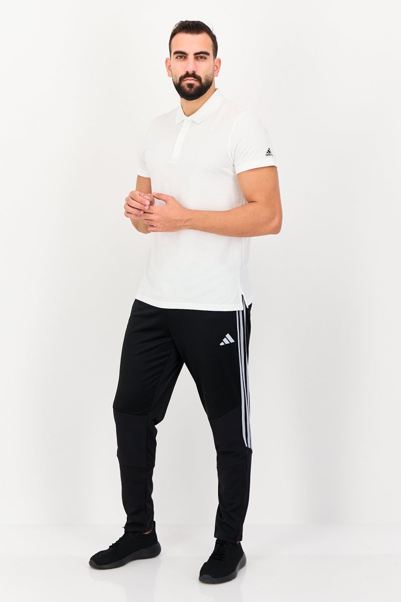 Adidas Men Sportswear Fit Short Sleeve Outdoor Polo Shirt, White - Image 4