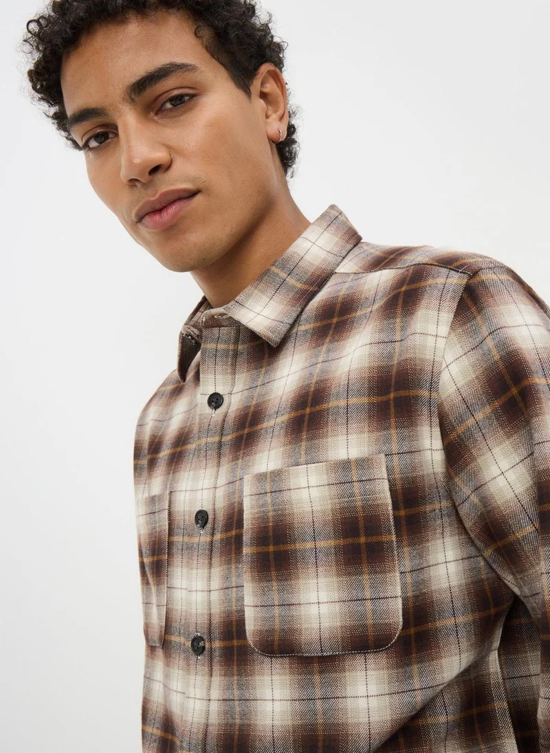 Matalan Brown Check Grindle Shirt