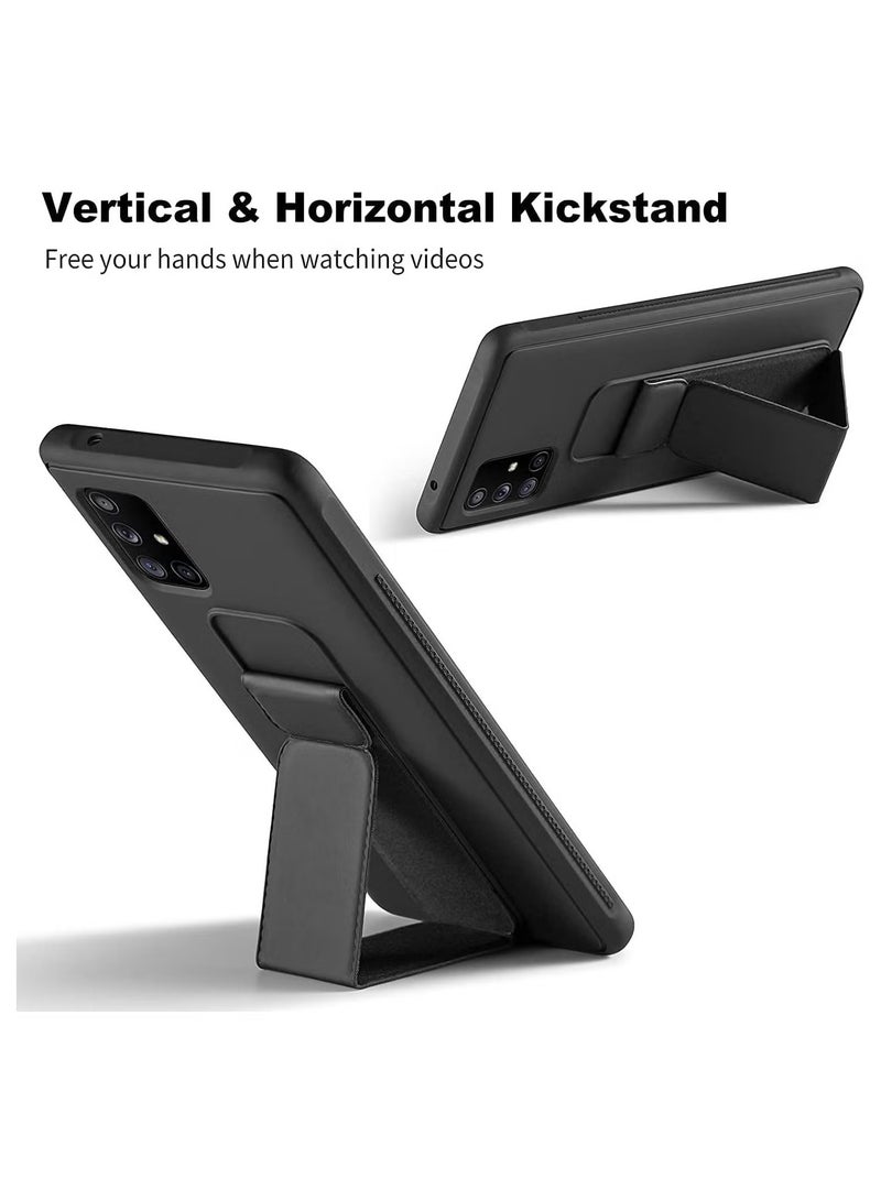 JAJEEK Samsung A51 4G Magnetic Stand & Holder Case – Hand Strap Grip Kickstand, Durable and Functional Design for Easy Handling and Viewing (Black) - Image 3