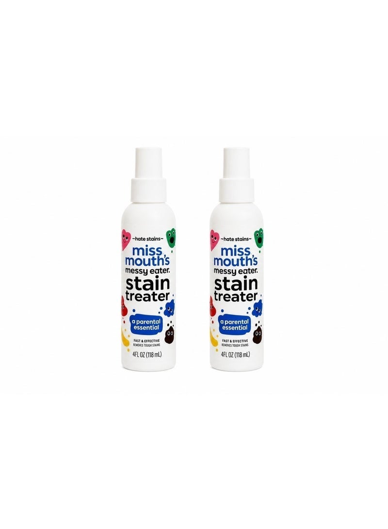 Miss Mouth's Messy Eater Stain Treater Spray, 4 Pack, 4oz (118ml) Portable Fabric & Upholstery Stain Remover - Image 2