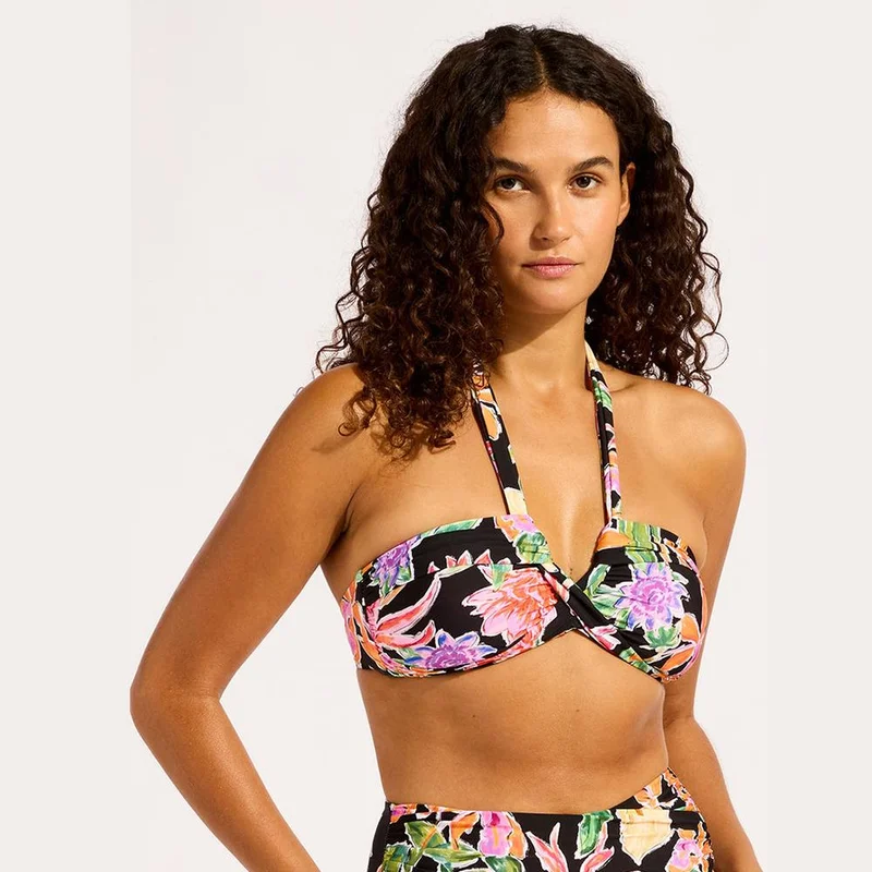 Seafolly  Hothouse Flowers Halter Bandeau Bikini Top - Women for Women | Best Price UAE
