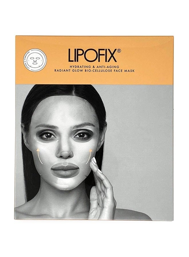 LIPOFIX Anti Aging Lifting Hydrating Facial Bio Cellulose Face Mask Sheet For Fine Line Reducing And Skin Radiance. Made in Korea 5 Masks - Image 1