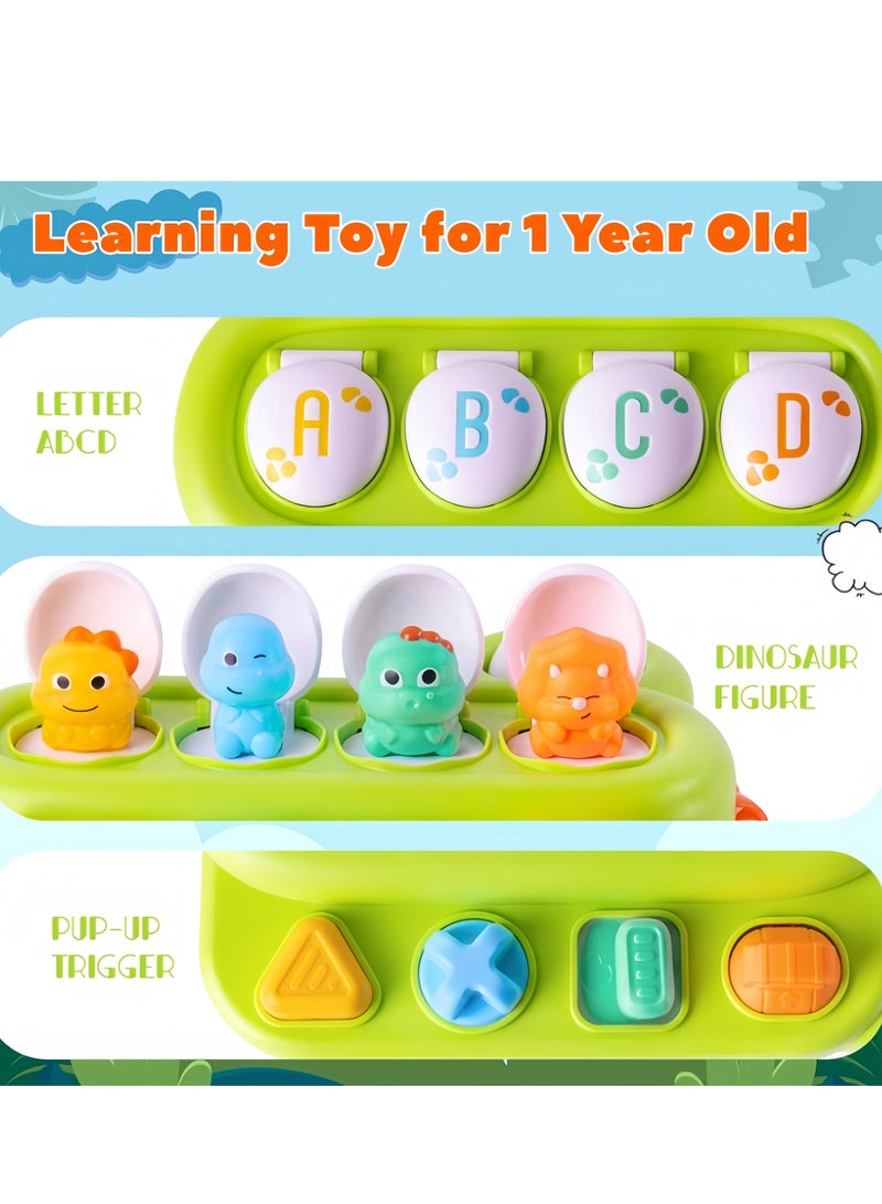 general Interactive Dinosaur Pop up Toy for Babies and Toddlers, Cause and Effect Toy,Montessori Early Learning and Brain Development Educational Plaything, Ages 18 Months+ (Dinosaur) - Image 2