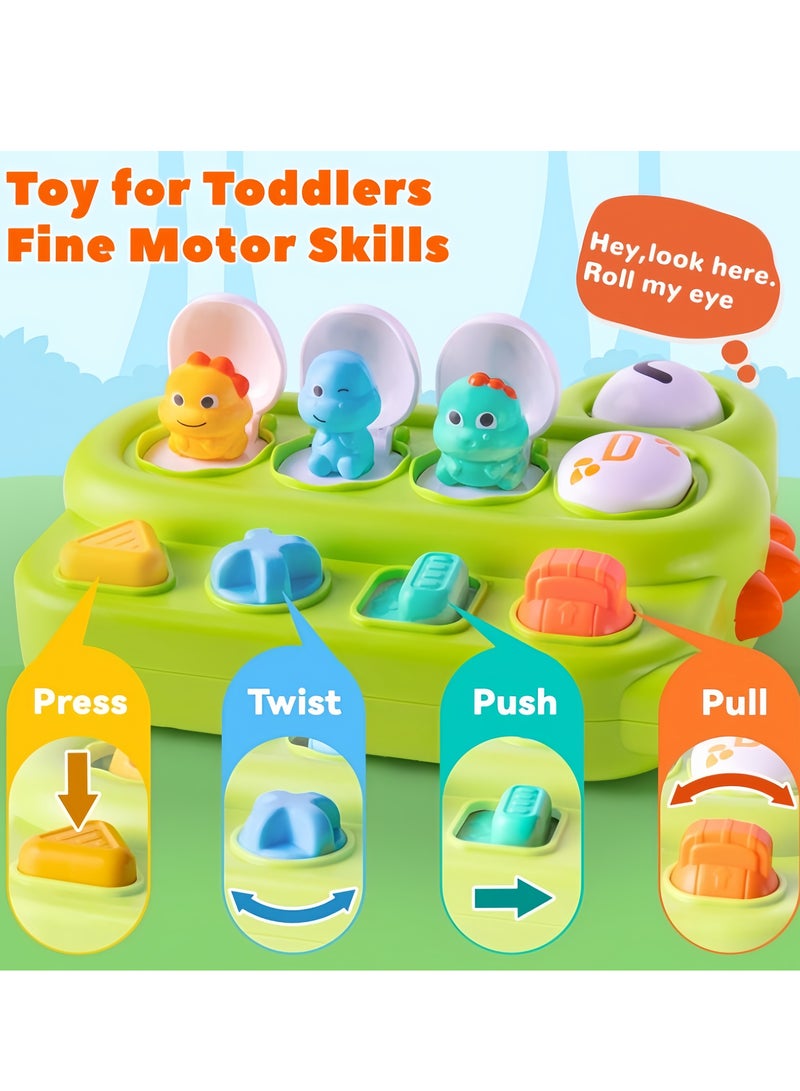 general Interactive Dinosaur Pop up Toy for Babies and Toddlers, Cause and Effect Toy,Montessori Early Learning and Brain Development Educational Plaything, Ages 18 Months+ (Dinosaur) - Image 3
