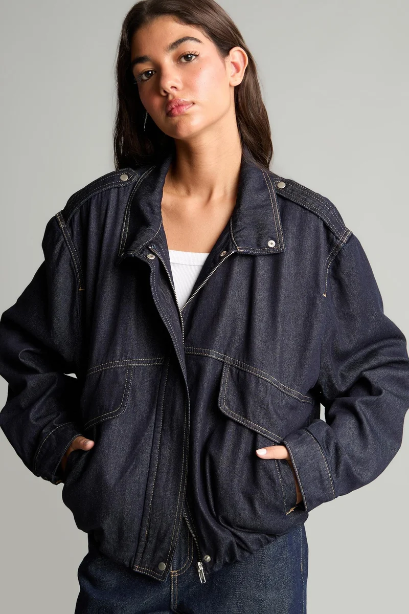 Defacto  100% Cotton Oversize Denim Jacket for Women | Best Price UAE