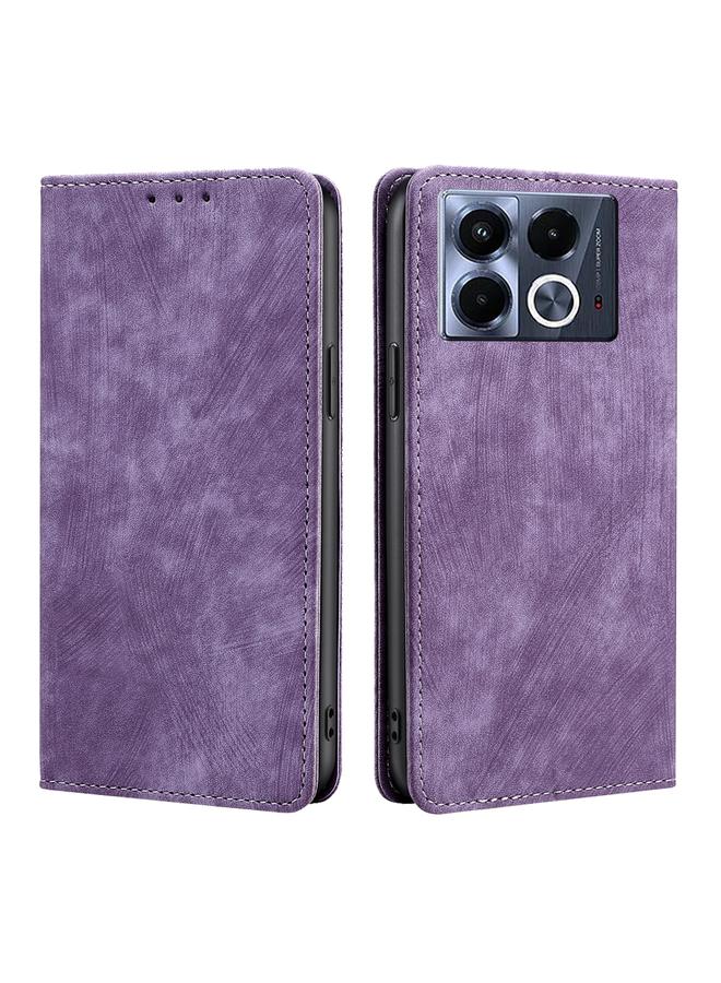 اس-توب جراب لهاتف Infinix Note 40 5G RFID مضاد للسرقة مصنوع من الجلد المغناطيسي - Image 1