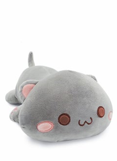 Y&D Stuffed Animal Cute Kitten Plush Toy Pet Kitty Soft Anime Cat Pillow for Kids (Gray, 12")  - Image 1