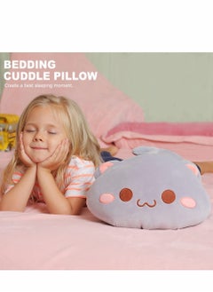 Y&D Stuffed Animal Cute Kitten Plush Toy Pet Kitty Soft Anime Cat Pillow for Kids (Gray, 12")  - Image 3