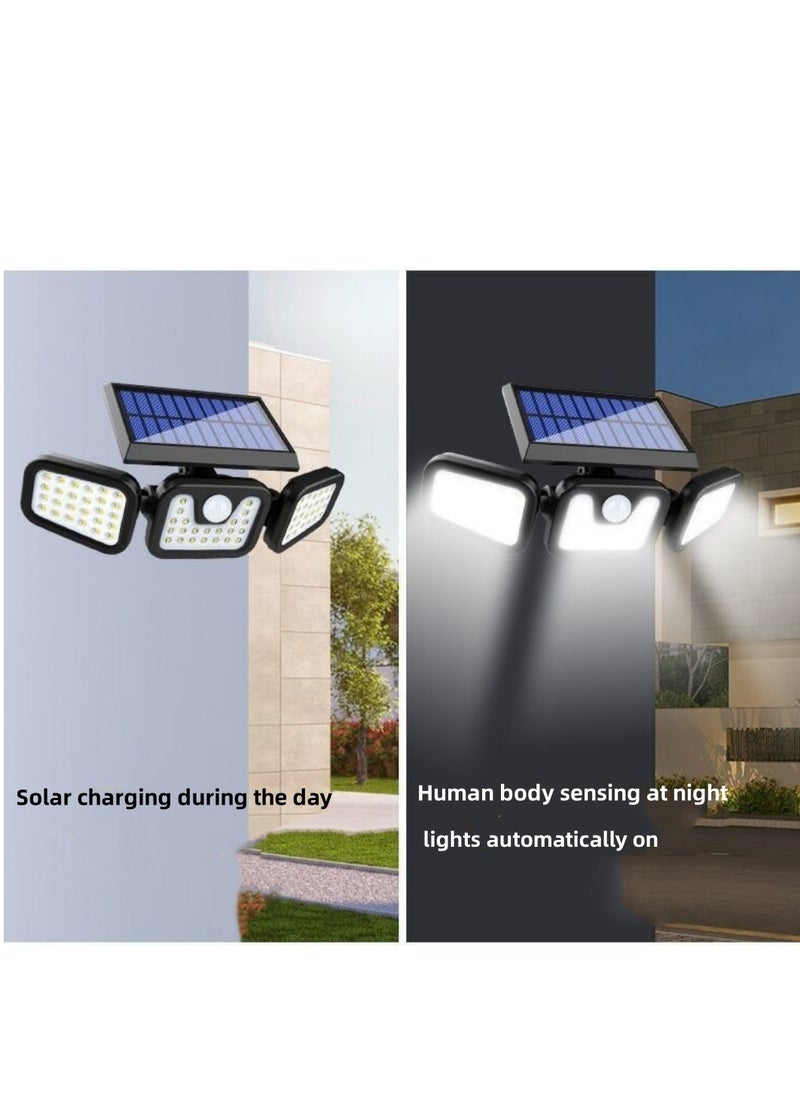 تومشاين مصباح جداري ليلية LED للشارع يعمل بالطاقة الشمسية ومزود بجهاز استشعار للحركة بالأشعة تحت الحمراء السلبية أسود 19x9.5x15.8سنتيمتر  - Image 2
