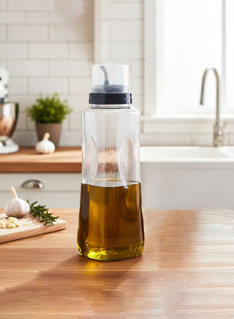 Kuber Industries Plastic Drop Oil Bottle Dispenser for Kitchen, 1 LTR (Grey)-KUBMART11124 - Image 1