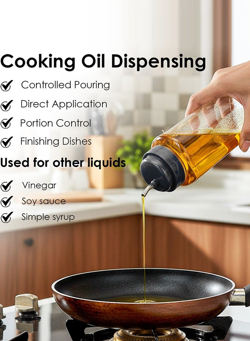 Kuber Industries Plastic Drop Oil Bottle Dispenser for Kitchen, 1 LTR (Grey)-KUBMART11124 - Image 2