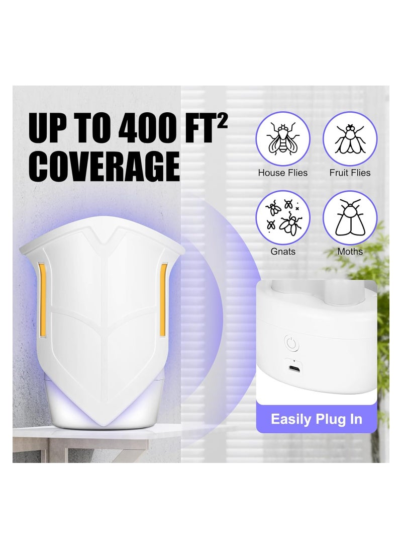 SOLARAE Rechargeable Indoor Flying Insect Traps - 2 Pack Fruit Fly and Gnat Traps for Home, Attracts Mosquitoes, Ideal for Kitchen and Dining Room Use. - Image 2