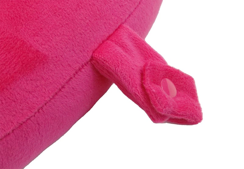 Wolf Essentials Kids Travel Neck Pillow - Cozy Soft Microfiber, Compact Design for Airplane, Car Seat, or Toddler Travel Support â€“ Pink - Image 3