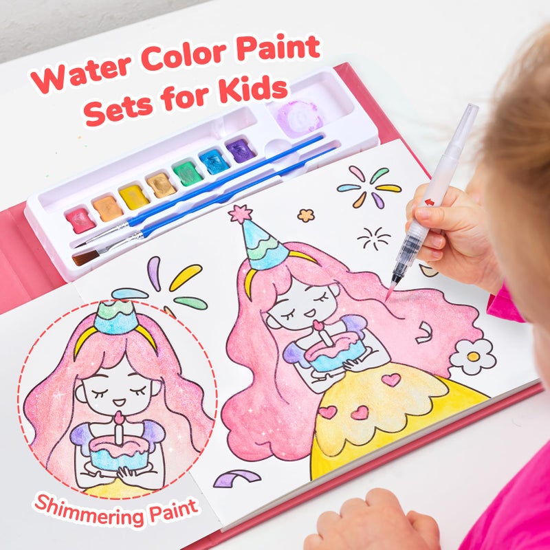 JoyCat Paint with Water Coloring Books for Toddlers, Watercolor Painting Sets for Kids Ages 3-5 4-8, Arts and Crafts Drawing Activities Toy Birthday Gifts for Boys Girls (Party) - Image 5