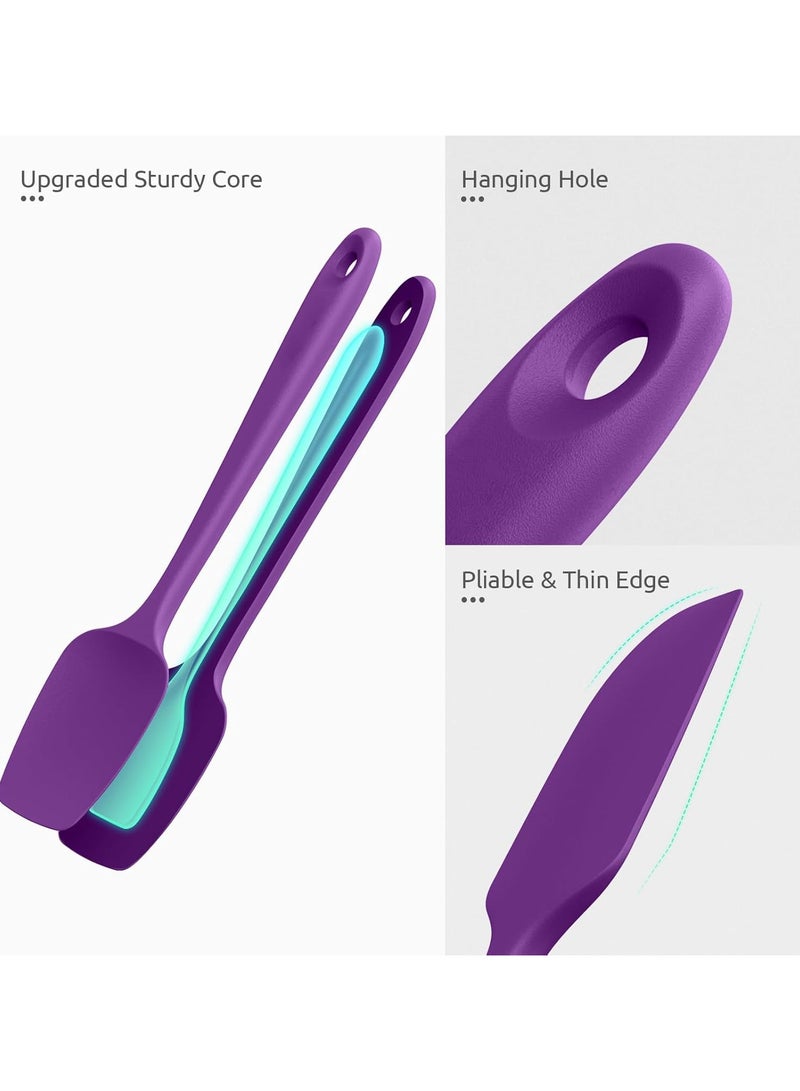 مجرفة و 315 ملعقة مجرفة 29cm بينغ ° ج GuiJiao الأطباق GuaDao، مرن مقاومة للحرارة ShiPinJi المطاط المطبخ طبخ خلط، سطح غير لزجة مجموعة من (2) (بنفسجي) - Image 2
