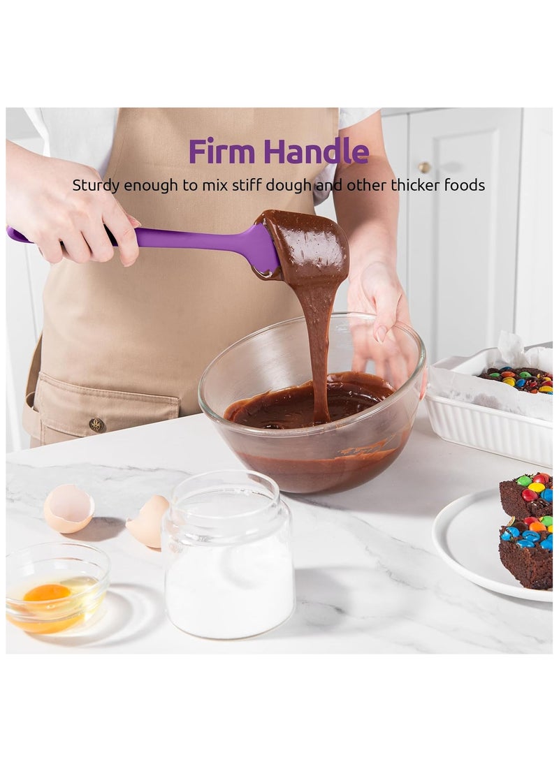 مجرفة و 315 ملعقة مجرفة 29cm بينغ ° ج GuiJiao الأطباق GuaDao، مرن مقاومة للحرارة ShiPinJi المطاط المطبخ طبخ خلط، سطح غير لزجة مجموعة من (2) (بنفسجي) - Image 5