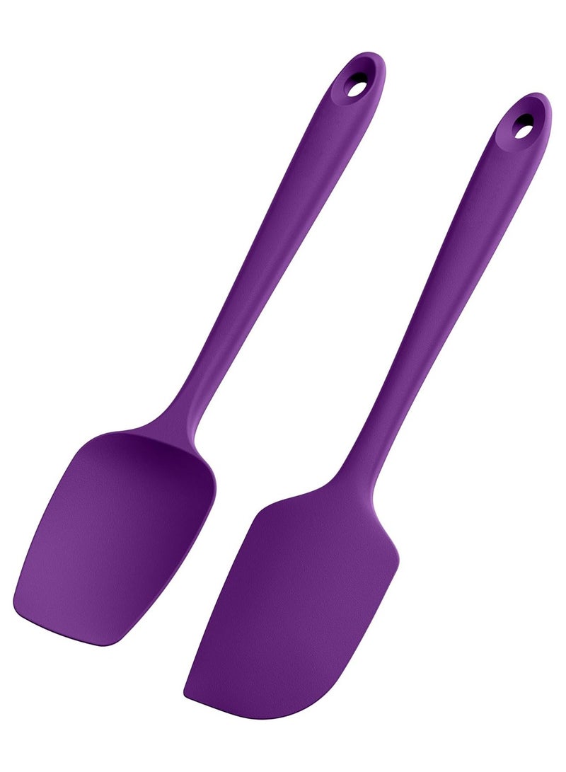 مجرفة و 315 ملعقة مجرفة 29cm بينغ ° ج GuiJiao الأطباق GuaDao، مرن مقاومة للحرارة ShiPinJi المطاط المطبخ طبخ خلط، سطح غير لزجة مجموعة من (2) (بنفسجي) - Image 1