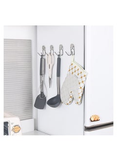 KASTWAVE U Shape Strong Magnetic Hooks, Heavy Duty 304 Stainless Steel Hooks, Hanging Hooks for Indoor Outdoor Hanging, Refrigerator, Grill, Kitchen (4 Pcs - 1.0in-2 40Lbs)  - Image 3