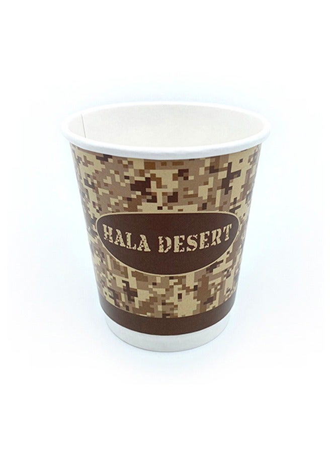 Halapack 80 PCS | 14 oz Disposable Double Wall Paper Cups with Unique Camel Design - Image 3