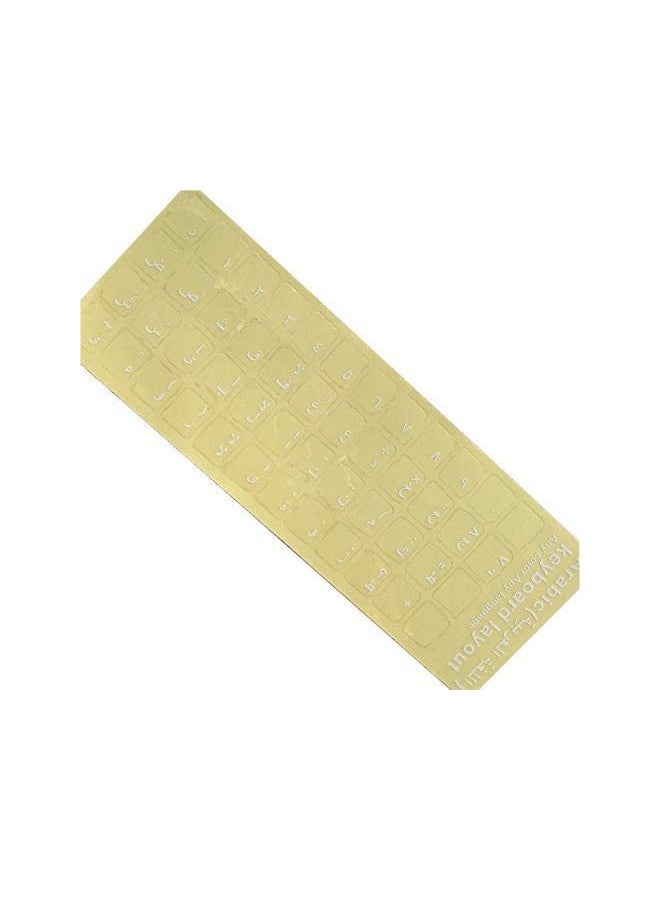 Taimi - Arabic Stickers for Keyboard with White Letters Transparent for Computer Laptop Desktop - Image 1