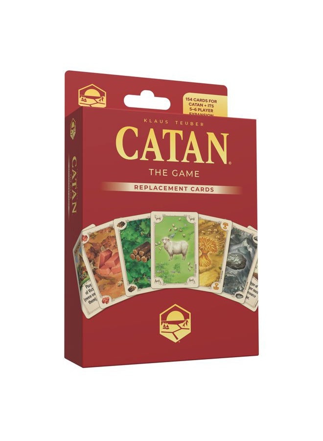 CATAN Base Game Card Accessory (6th Edition) Complete Replacement Set with 95 Resource Cards & 25 Development Cards, Made Studio - Image 1