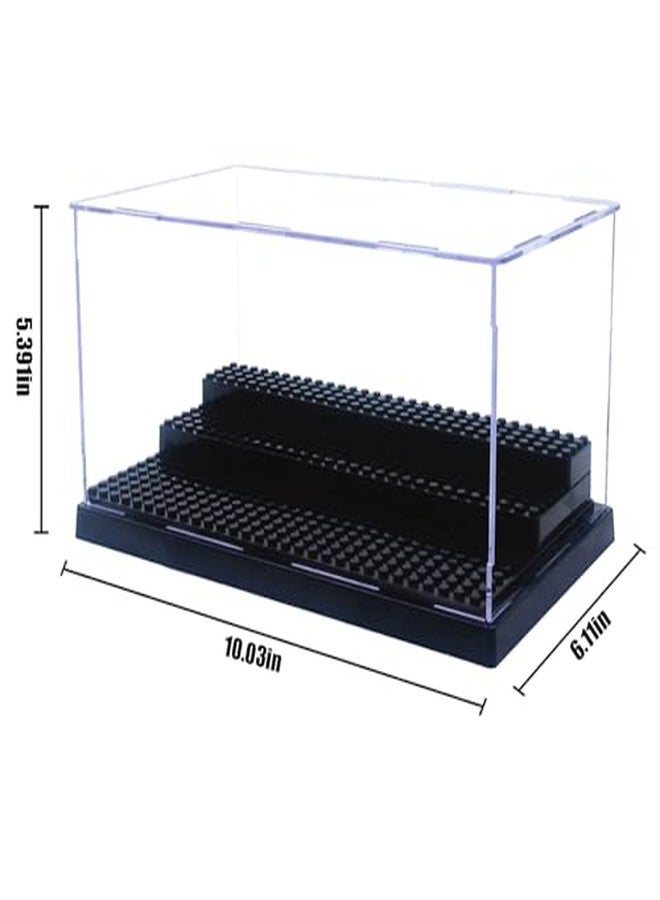 WMM Minifigure Display Case for Action Figures Blocks, Dustproof Acrylic Display Box Storage with 3 Movable Steps for Collection Models Minifigures, Bricks Blocks Toys - Image 3
