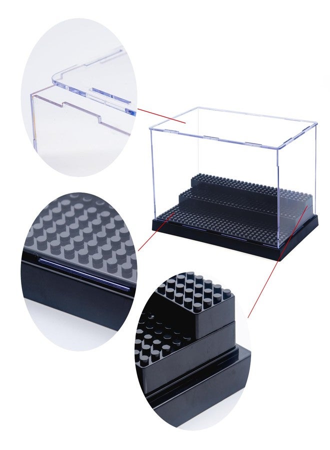 WMM Minifigure Display Case for Action Figures Blocks, Dustproof Acrylic Display Box Storage with 3 Movable Steps for Collection Models Minifigures, Bricks Blocks Toys - Image 5
