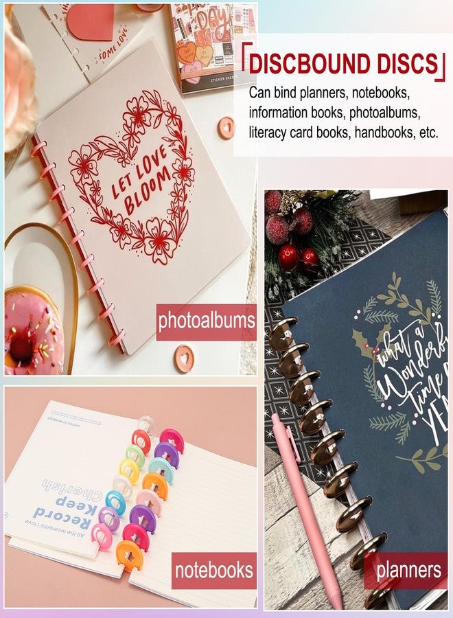 باتيكيل أقراص تجليد الكتب البلاستيكية المستديرة من باتيكيل، 35 مم (1.38 بوصة)، 22 قطعة، أقراص توسيع على شكل نجمة، حلقات تجليد مستديرة لدفاتر ومخططات يمكنك صنعها بنفسك، لون بنفسجي - Image 5