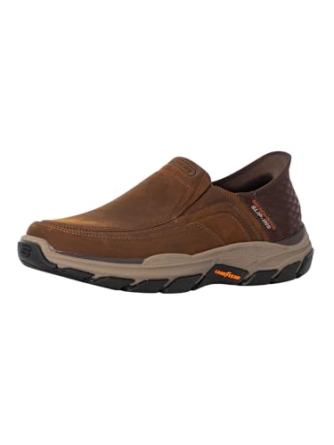 SKECHERS سكيشرز للرجال المحترمين - إلغين سليب-إن للرجال الكاجوال، بني، 8، عريض جداً، الولايات المتحدة - Image 1