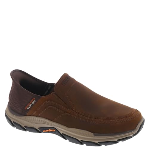 SKECHERS سكيشرز للرجال المحترمين - إلغين سليب-إن للرجال الكاجوال، بني، 8، عريض جداً، الولايات المتحدة - Image 2