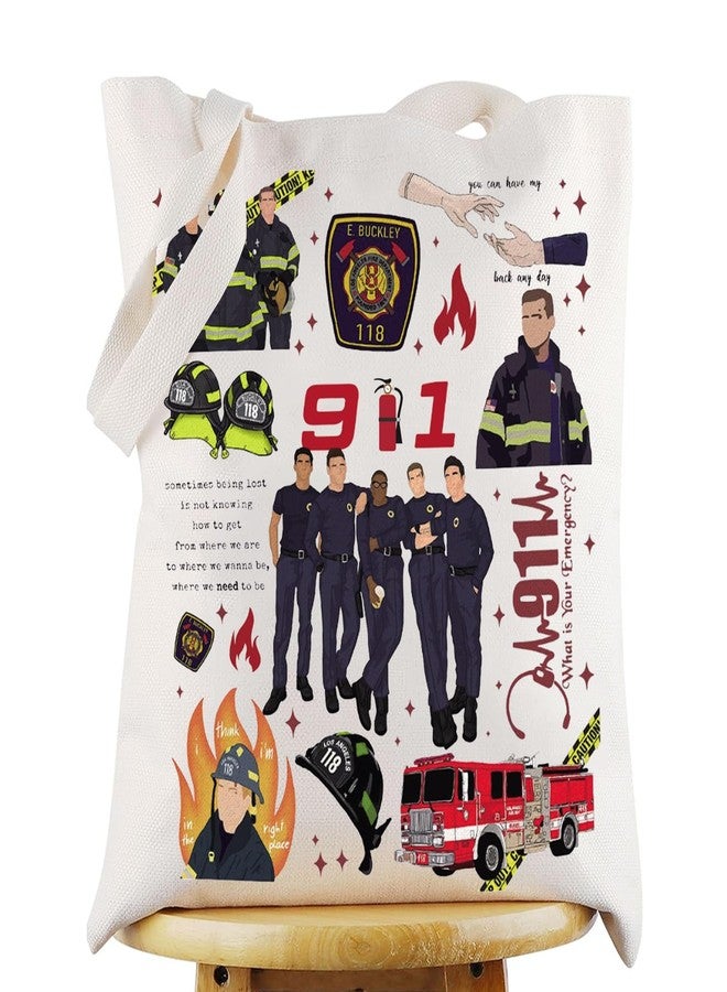 G2TUP Evan Buckley & Eddie Diaz Tote Bag Firefighter Character Fans Gift What is Your Emergency Shoulder Bag Hen Wilson Merch (Emergency TG) - Image 1