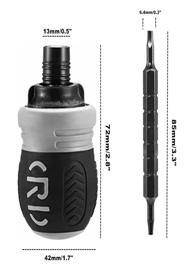 Kinteshun Ratcheting Screwdriver Set,12-in-1 Multi-bit Stubby Screw Driver Set-Adjustable Length,Reversible Dual End,Portable - Image 2