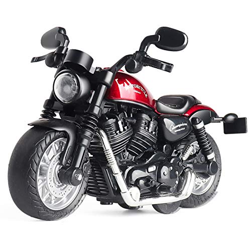 MING YING 66 Mini Toy Motorcycle Pull Back Toy Cars with Sound and Light ToyToy Motorcycles for ToddlersMotorcycle Toys for Boys Age 39 Red - Image 1