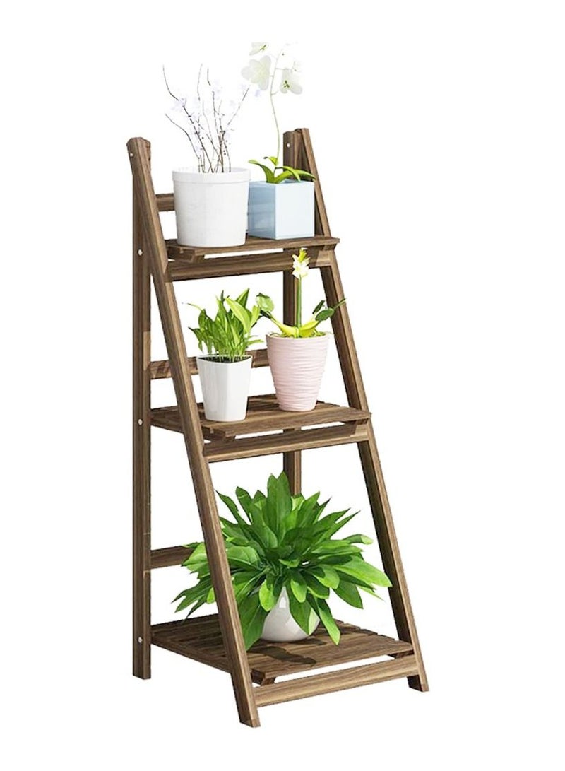 FFD Wooden Plant Stand Shelf Tier Shelves Flower Pot Holder Display Storage Rack for Living Room Balcony Courtyard Garden Balcony Home Decoration Wood Flower Rack - Image 1