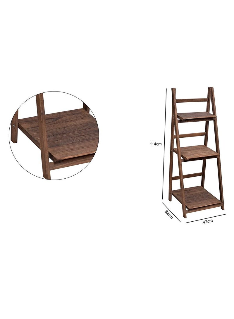 FFD Wooden Plant Stand Shelf Tier Shelves Flower Pot Holder Display Storage Rack for Living Room Balcony Courtyard Garden Balcony Home Decoration Wood Flower Rack - Image 3