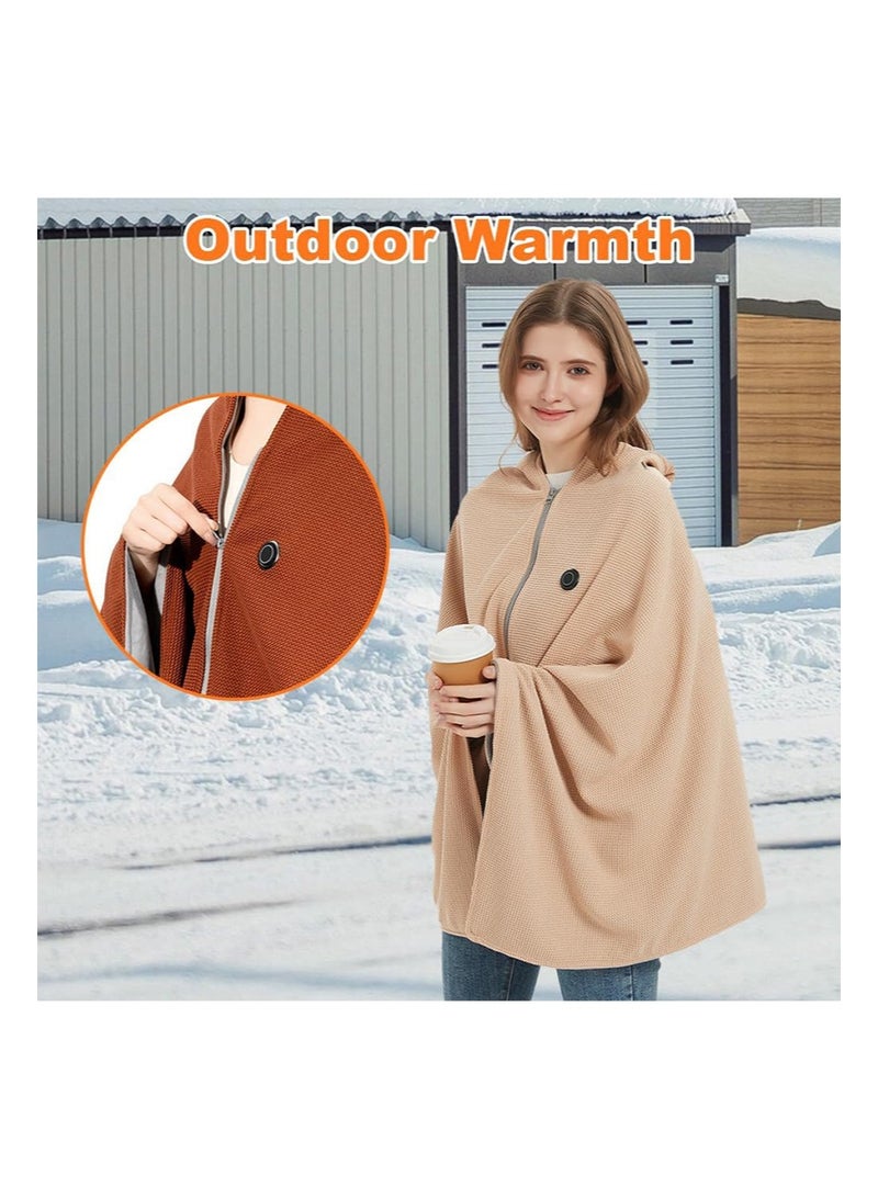 ايكانبو بطانية كهربائية محمولة، تحكم في درجة الحرارة بثلاث سرعات، تعمل بالطاقة USB، قابلة للغسل، 150 × 80 سم، مناسبة لتدفئة الكتفين والخصر والجسم بالكامل (البطارية غير متضمنة) - Image 4