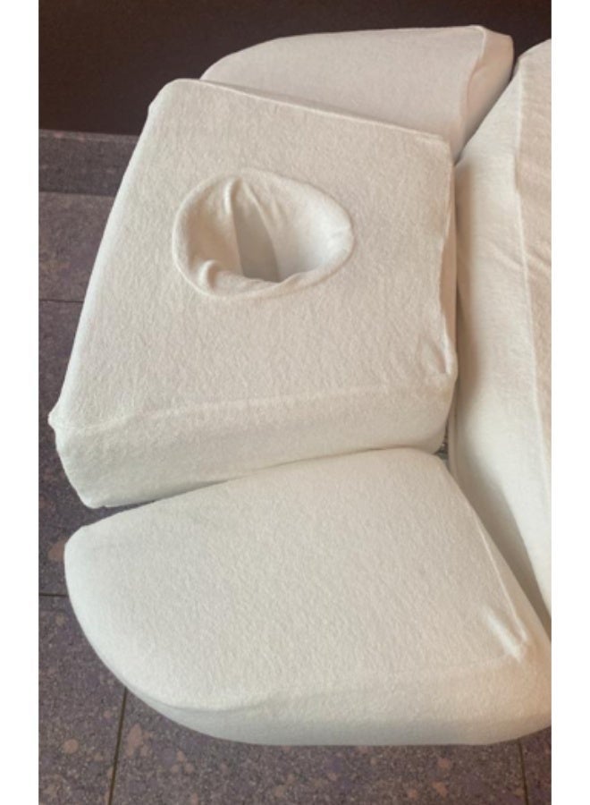 LUXE Premium 4-Piece Terry Cotton Spa Bed Protector Set | Elasticized Professional Massage Table Covers - Image 1