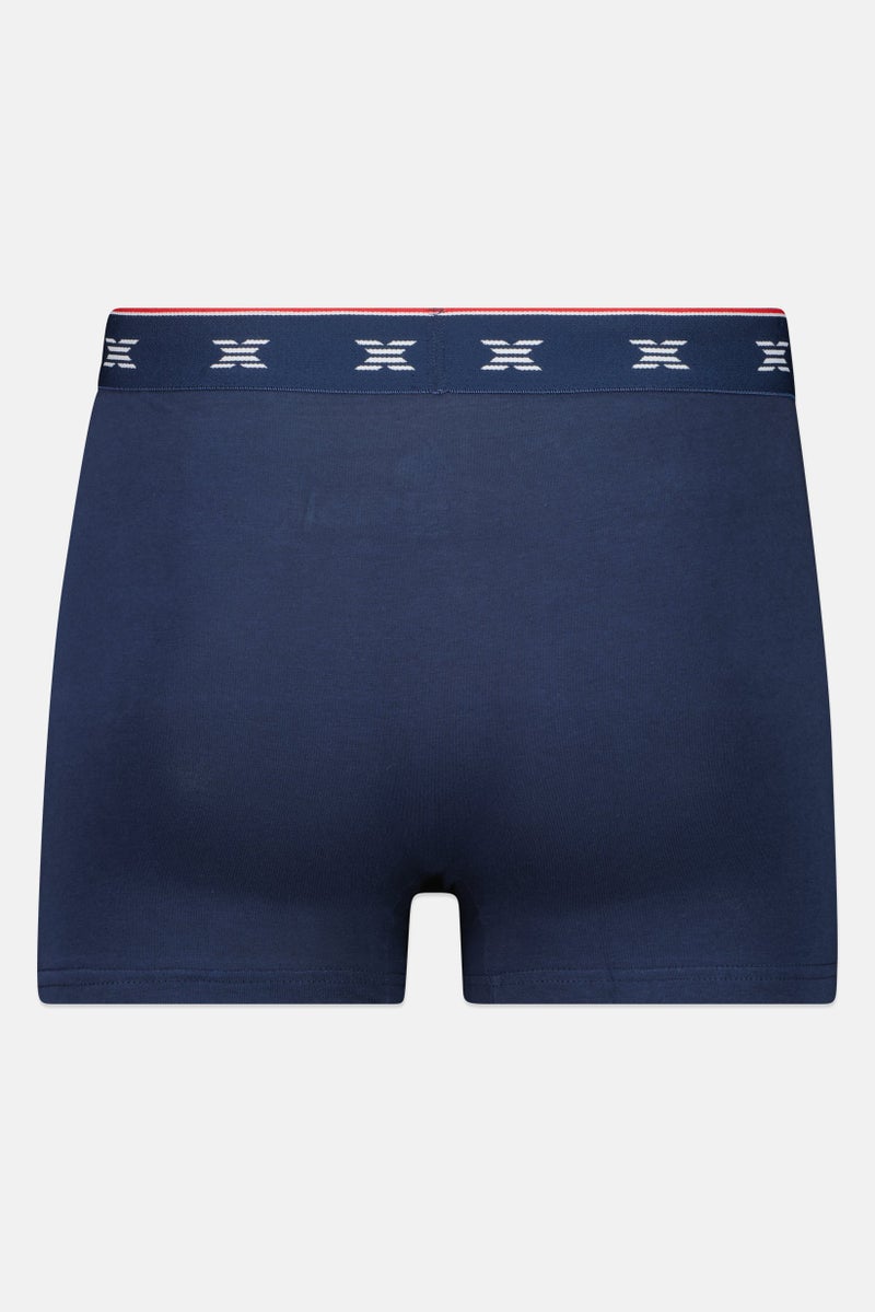 RBX Men 3 Pieces Brand Logo Cotton Rich Trunks, Multicolor - Image 4