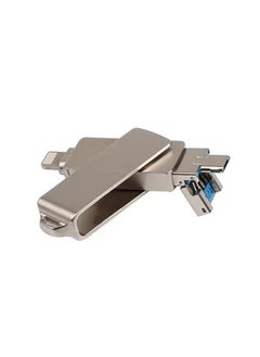 Beauenty 16GB/32GB/64GB/128GB Memory 3 in 1 Lightning/Micro USB/USB 2.0 Pen Drive For iPhone/iPad C6244-16-L Silver  - Image 3