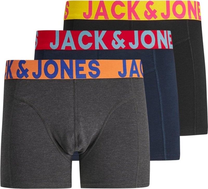 Jack Jones Jaccrazy Solid Trunks 3 Pack Noos Men's Black Boxer 12151349-Black  - Image 1
