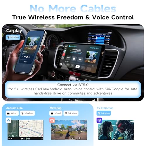 Dasaita 8GB+256GB Head Unit for Honda Accord 2013-2017, 10.2'' Android 13 Car Stereo, Wireless Carplay Android Auto, Plug & Play GPS Navigation, Voice Control, 18FM/12AM Radio - Image 4