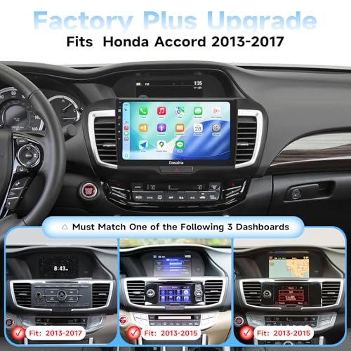 Dasaita 8GB+256GB Head Unit for Honda Accord 2013-2017, 10.2'' Android 13 Car Stereo, Wireless Carplay Android Auto, Plug & Play GPS Navigation, Voice Control, 18FM/12AM Radio - Image 2