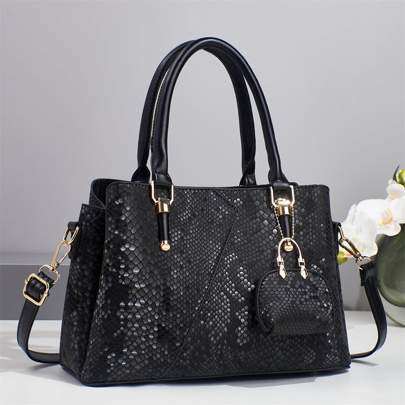 New Snake Pattern Stitching Daffy Bag High-Grade Sense Shoulder Crossbody Bag High-Grade Fashion Portable Women'S Bag - Image 2
