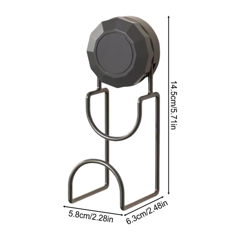 Black Suction Cup Hooks Strong Adhesive Multi Purpose Bathroom Kitchen Wall Hanger - Image 3