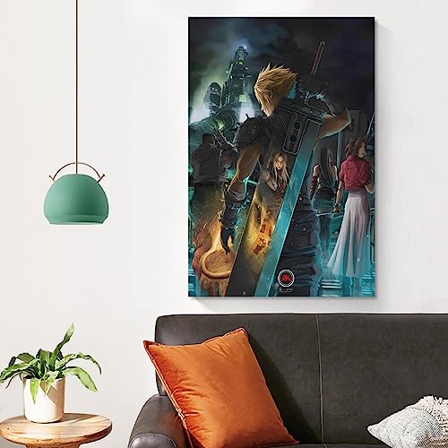 Thcbme Final Fan-tasy VII Remake Canvas Art Posters Wall Art Pictures Prints Modern Family Bedroom Decor UnFramed,16x24inch(40x60cm) - Image 4