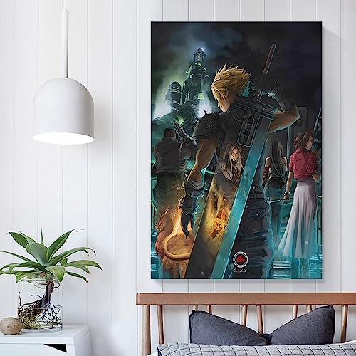 Thcbme Final Fan-tasy VII Remake Canvas Art Posters Wall Art Pictures Prints Modern Family Bedroom Decor UnFramed,16x24inch(40x60cm) - Image 5