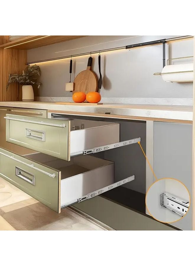 16 Inch Heavy Duty Ball Bearing Drawer Slides 100 LB Capacity 2 Pairs Full Extension - Image 5